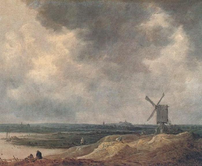 Jan van  Goyen Windmill Sweden oil painting art